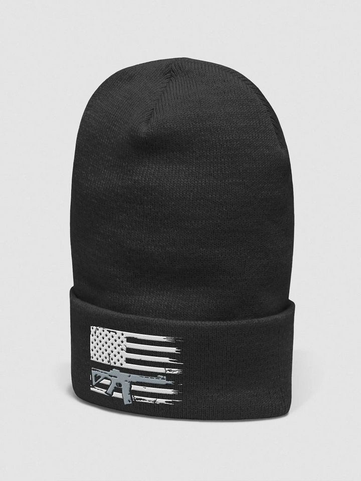 Silhouette Rifle Embroidered Beanie product image (2)