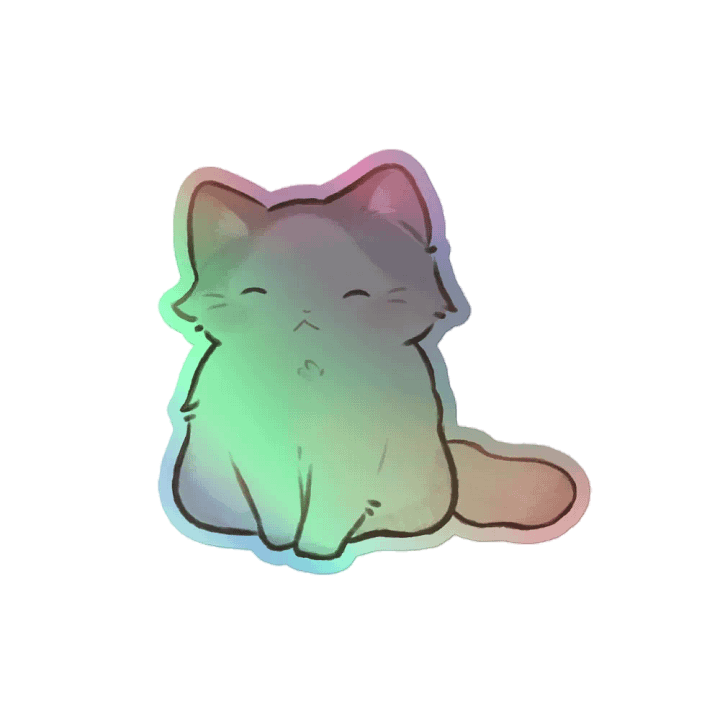 Holographic Cat Cuteness Sticker product image (2)