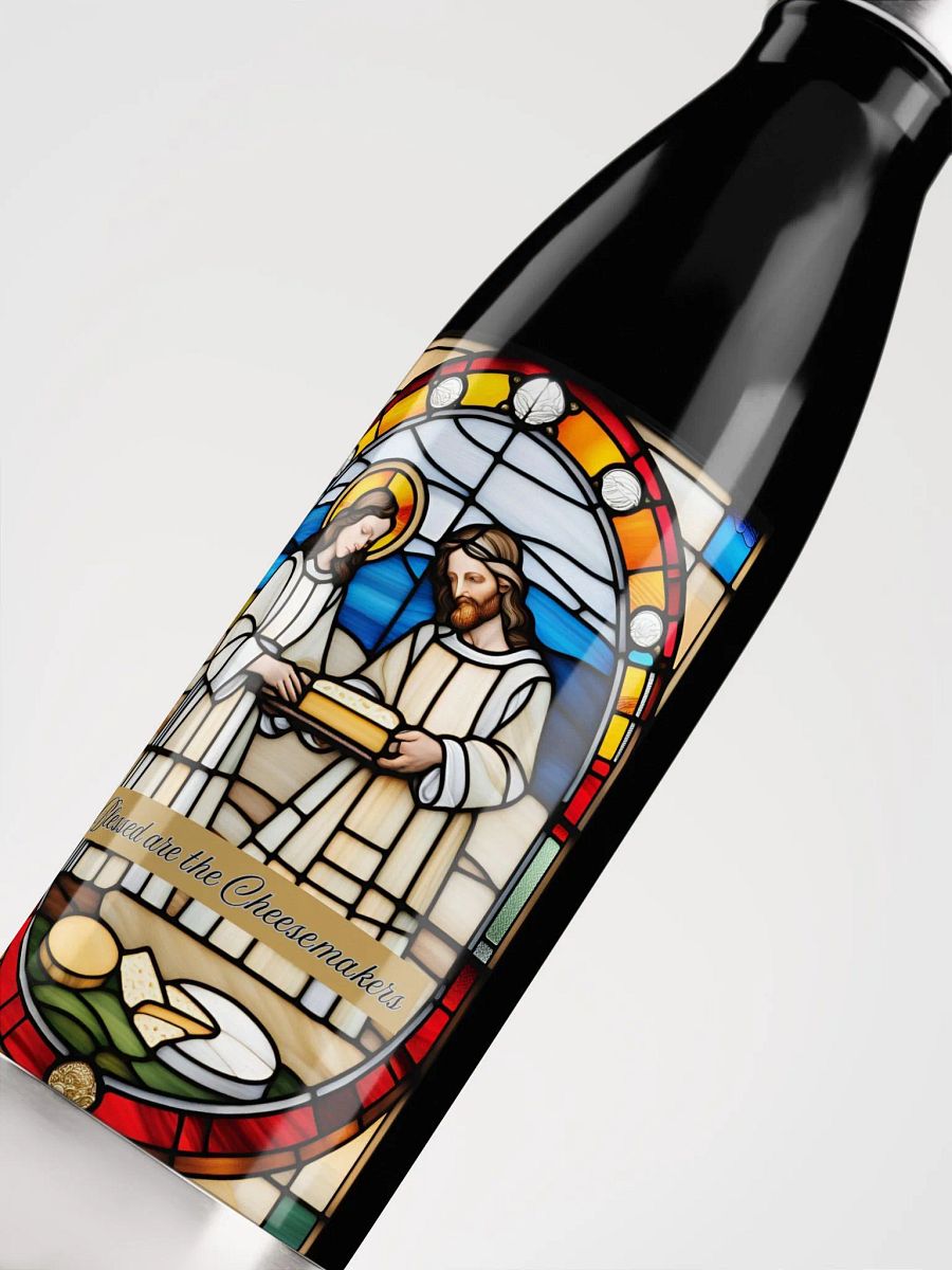 Blessed are the Cheesemakers 17oz Stainless Steel Water Bottle #02 product image (9)