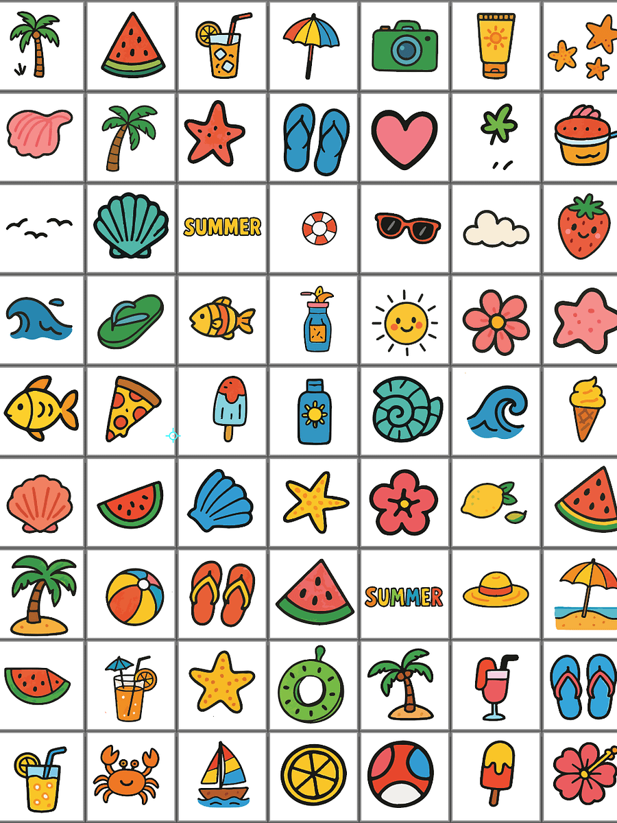 Summer Doodle Colorful for your Projects product image (4)