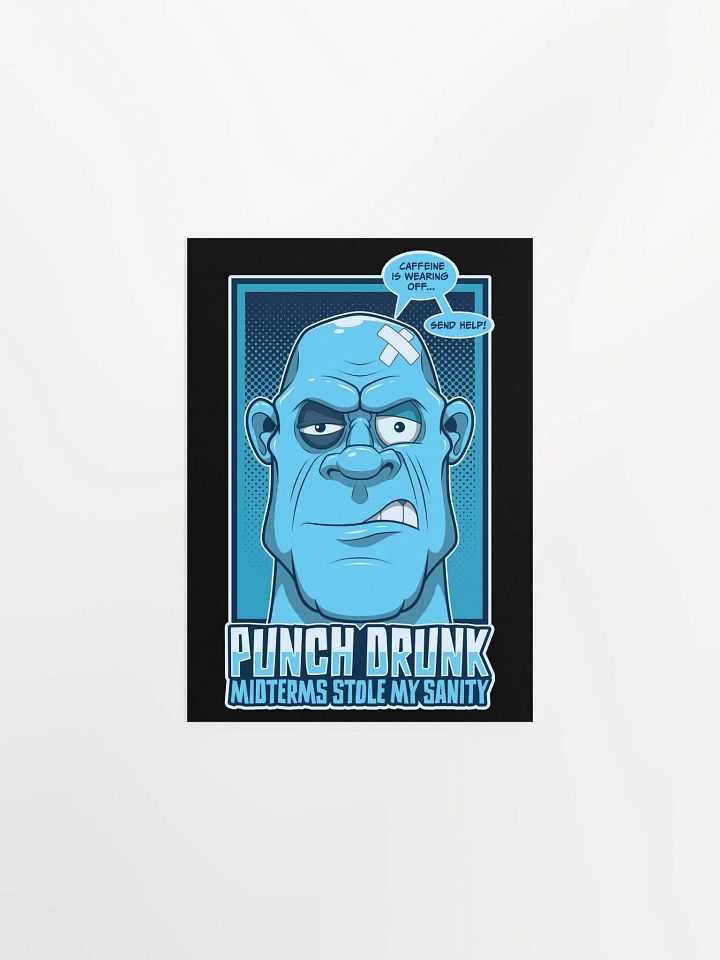 Funny College Poster – Retro Midterms Cartoon Design product image (1)