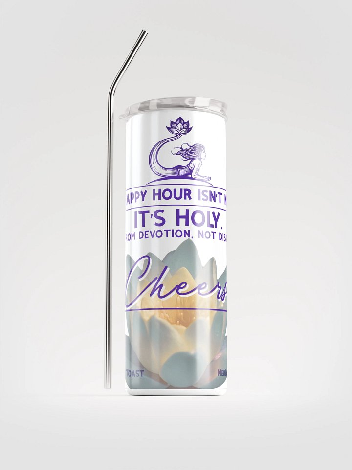 🪷🌅 Temple Tending Toast — White Stainless Steel Tumbler product image (1)
