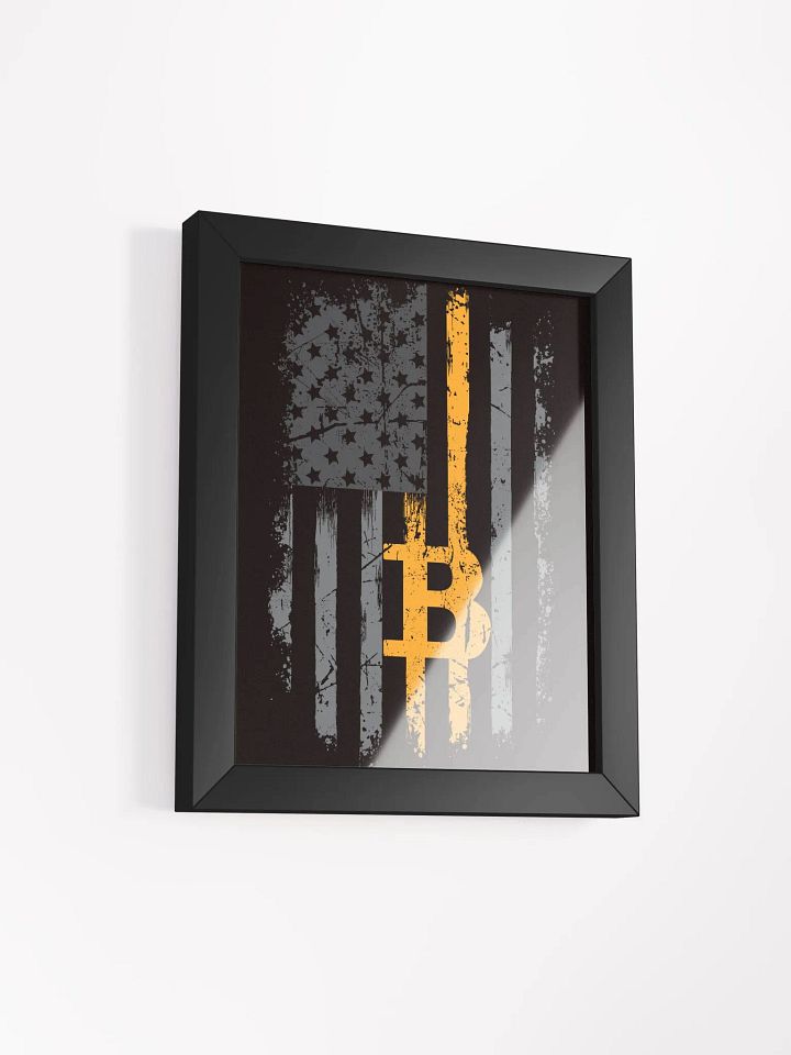 Bitcoin Flag Wall Art Grey product image (6)