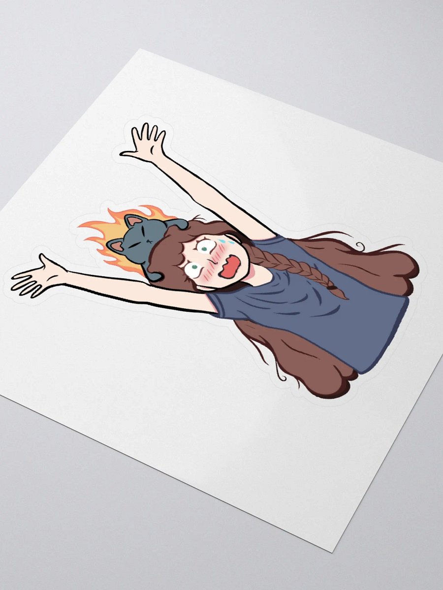 I have to go! My cats on fire sticker! product image (3)