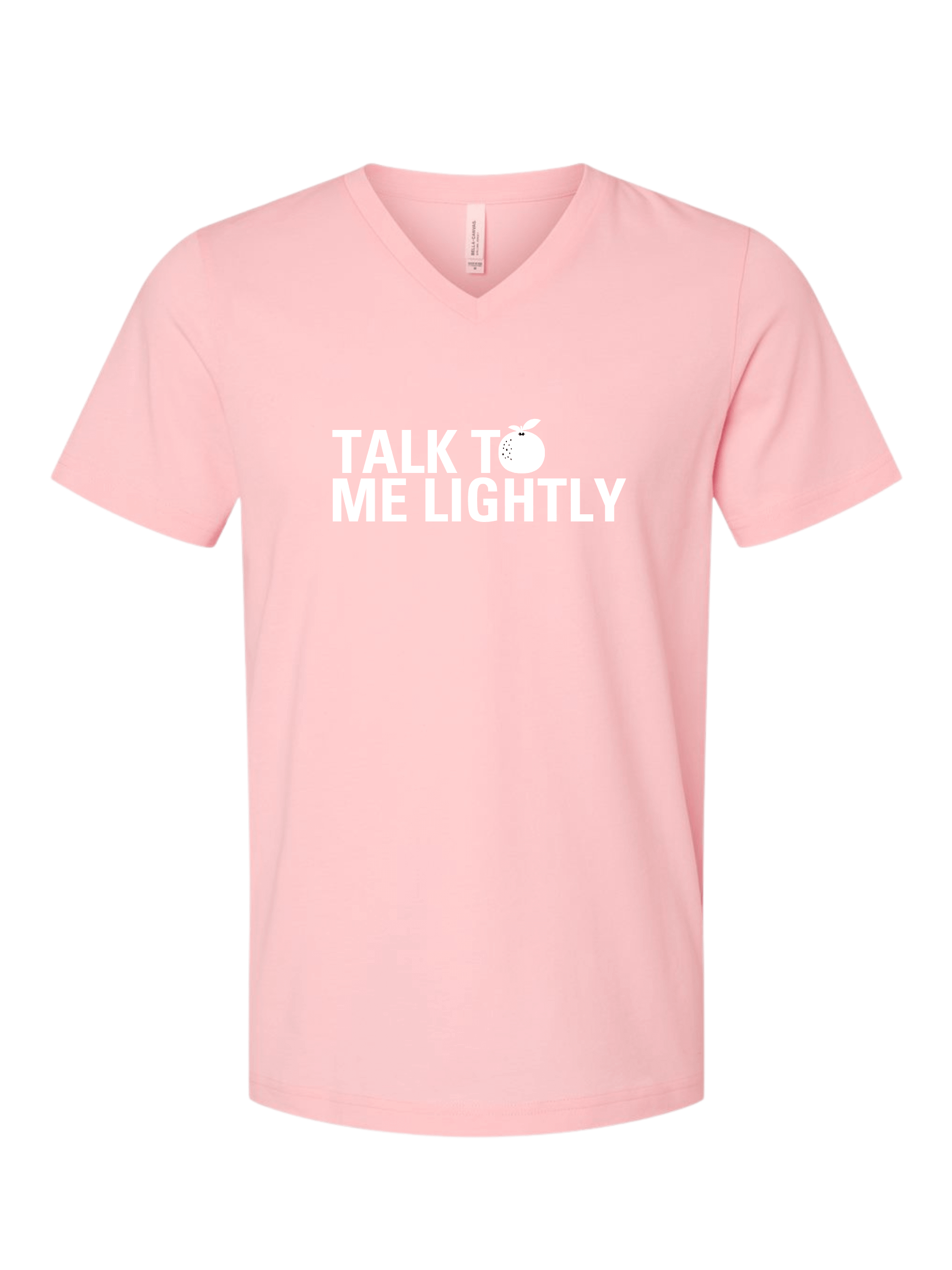 Talk To Me Lightly Silicone Letters V-Neck Tee product image (2)