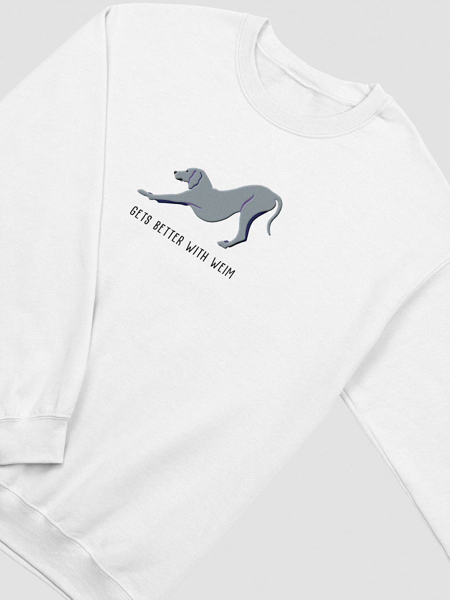 Gets Better With Weim Sweatshirt (Embroidered) of a Weimaraner product image (18)