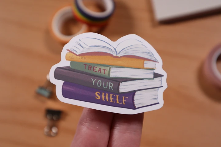 sticker : book stack treat product image (1)