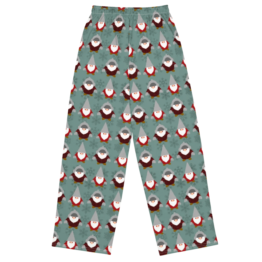 Festive Gnome Unisex Wide-Leg Pants product image (3)