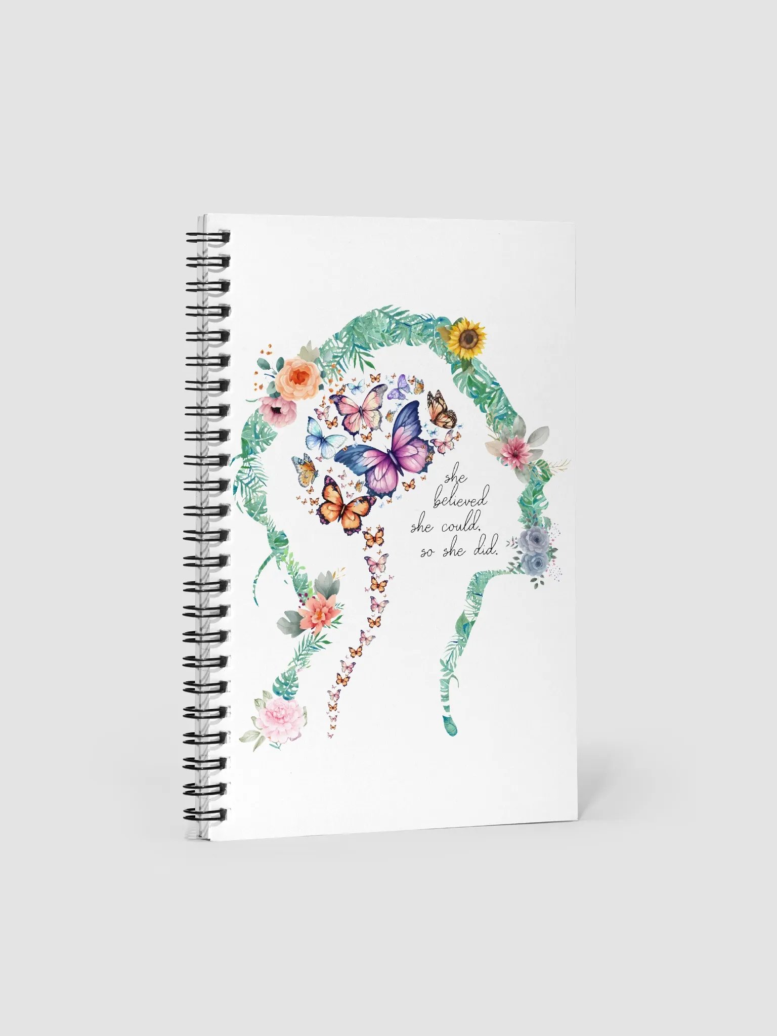 Motivational Botanical Bliss Spiral Notebook product image (1)