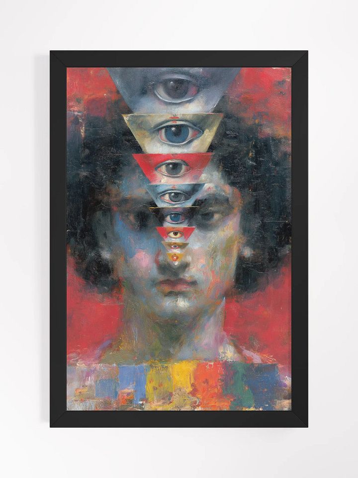 Mystic Eyes ibrant Ayous Wood Framed Matte Poster product image (1)