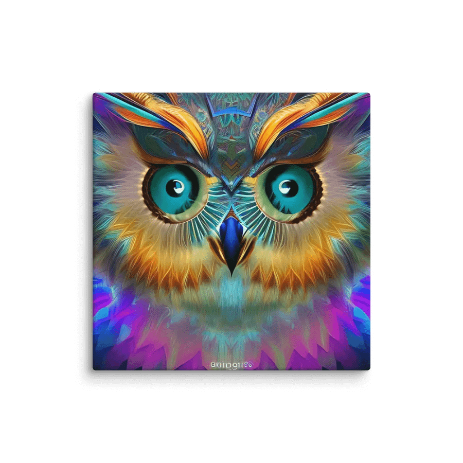 Fantasy Fractal Owl Art - v15 product image (1)