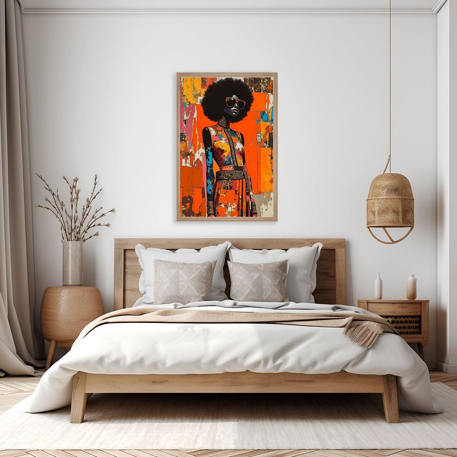 Procrastination Beautiful Black Woman Illustration Printable Art |Modern African American Woman Art | Abstract Digital Print for Home Gallery | Black Feminine Empowerment Decor product image (6)