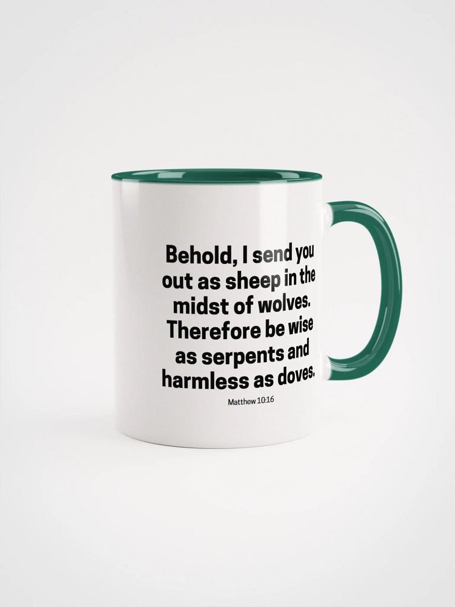 Behold, I Send You Out As Sheep In The Midst Of Wolves Matthew 10:16 Two-Tone Mug 11/15oz product image (1)