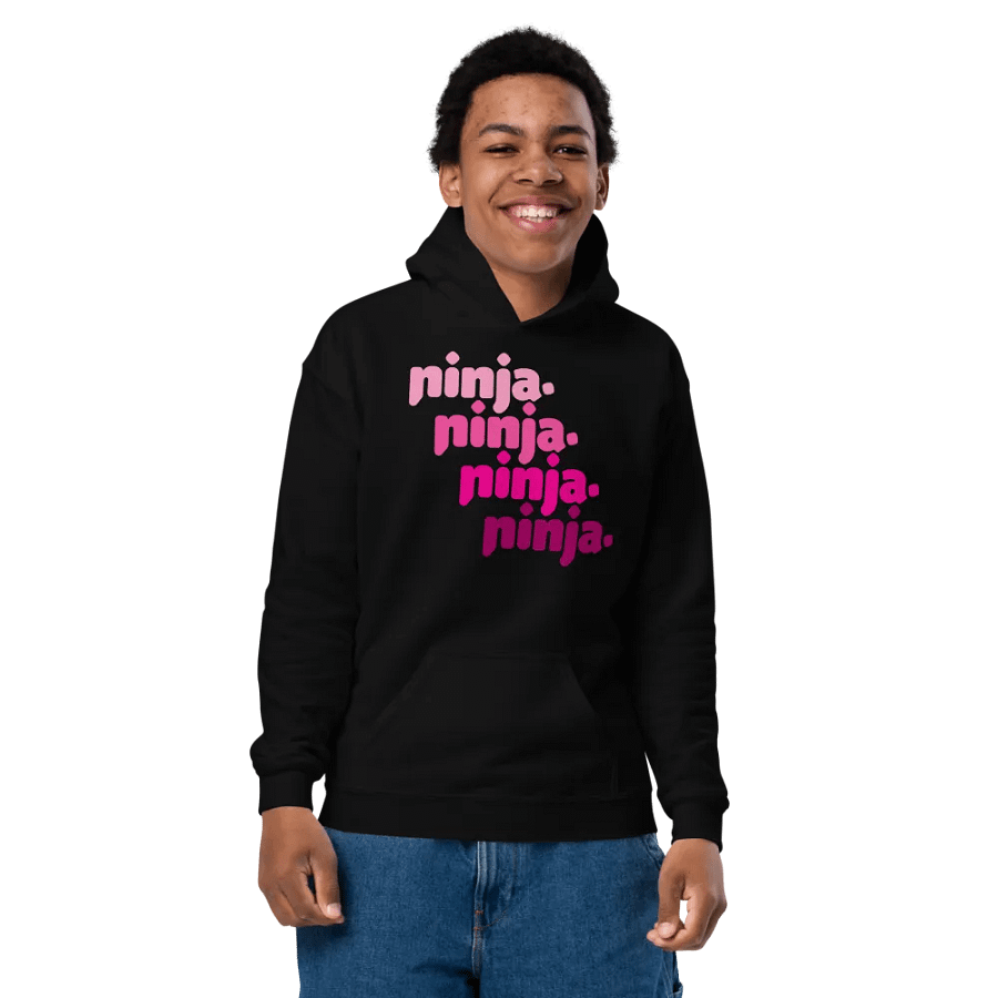 Pink Quad Ninja Kids Hoodie product image (7)