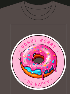 Donut Worry Be Happy Tee product image (3)