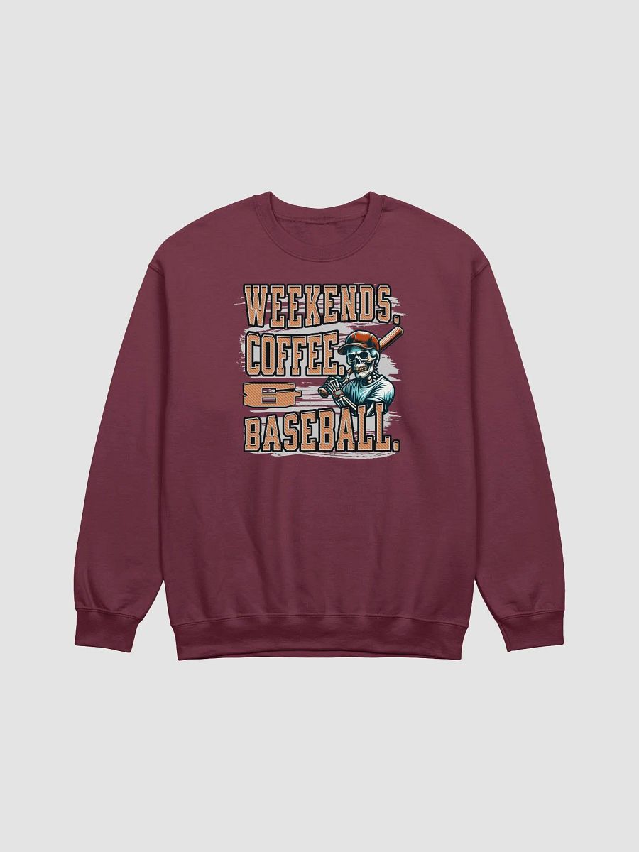 Weekends Coffee And Baseball Skeleton Crewneck product image (9)