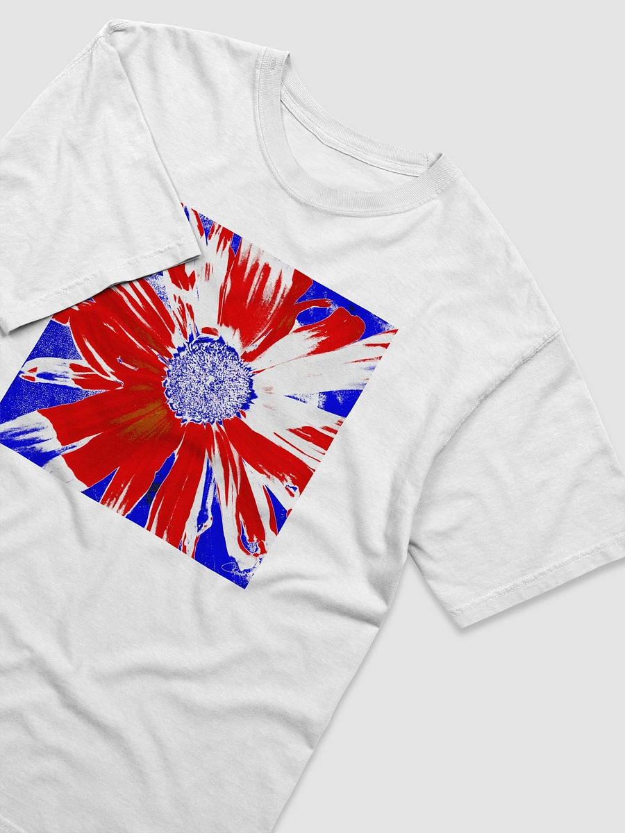 Navy, Red and White Daisy on Navy Abstract Background Men's T Shirt product image (5)