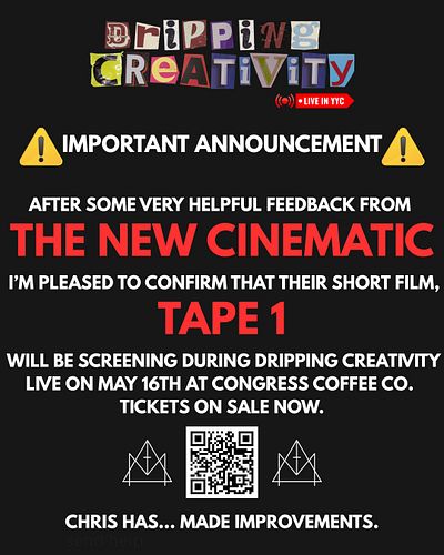 After some… very persuasive conversations with @thenewcinematic, 
@chrisofthevoid is excited to announce that their short fil...