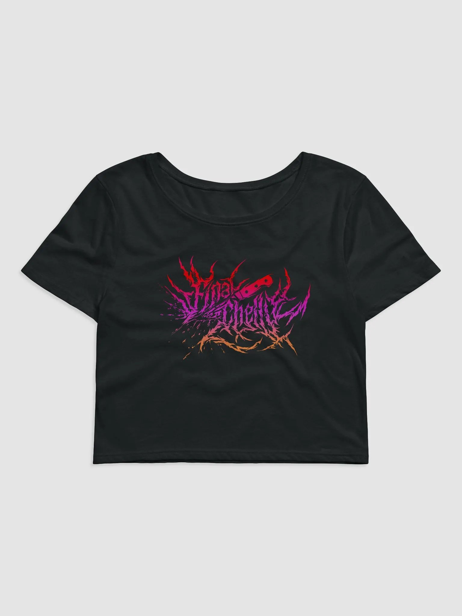Keep It Metal Pink Logo Womens Printed Crop Top product image (1)