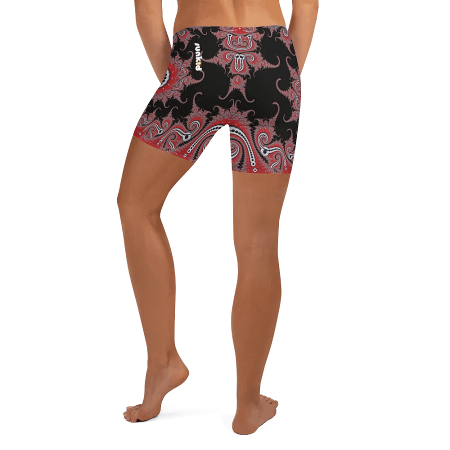 Fractal Bike Shorts - Red Velvet Goth product image (3)