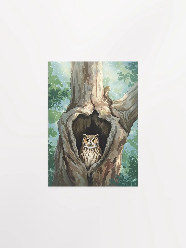 The Tree's Wise Guardian: Great Horned Owl Poster product image (5)