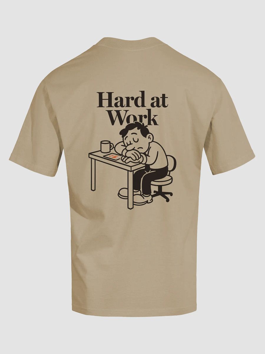 Hard at Work Oversized T-Shirt (Khaki) product image (6)