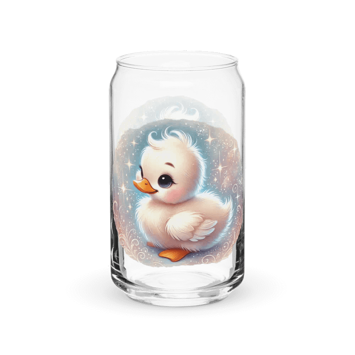 Baby Duckling Glass with Optional Bamboo Lid and Straw product image (1)