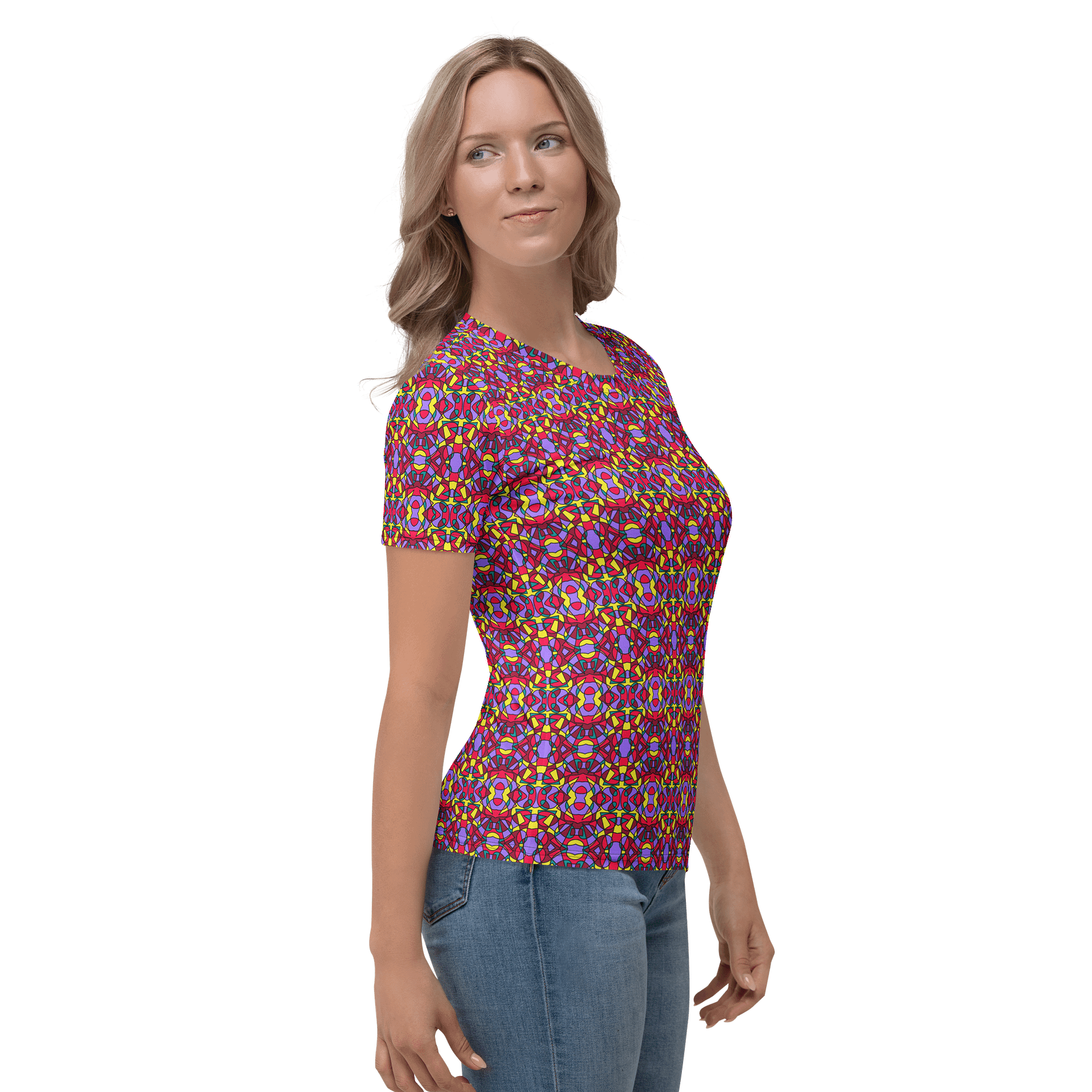 Retro Circus Ticket - All-Over Print Women's Crew Neck T-Shirt product image (4)