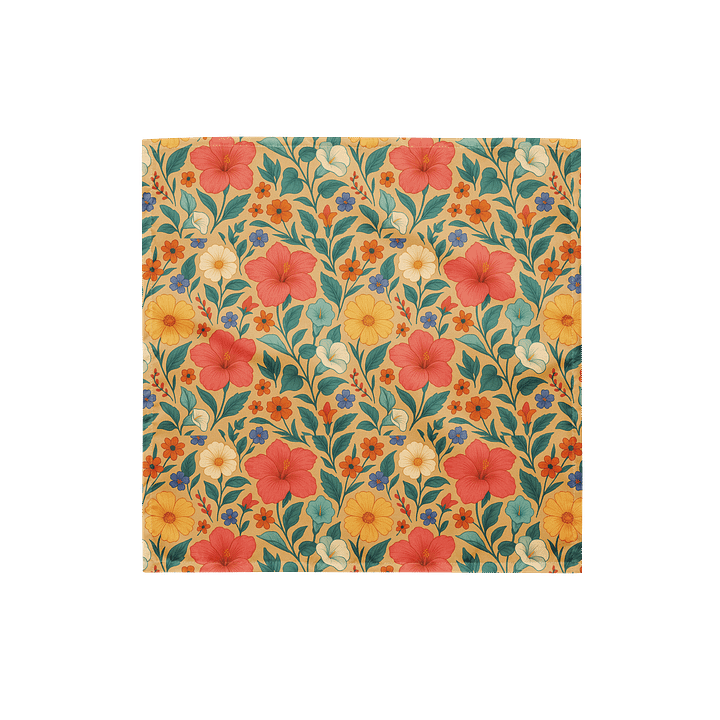 Blossom Burst Bandana – Vintage Floral Cottagecore Botanical Scarf product image (1)