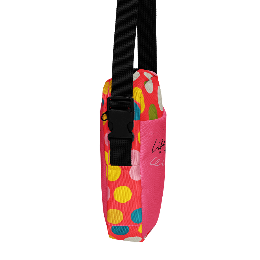 "Life is Beautiful" Bright Polka Dot Crossbody Bag product image (7)