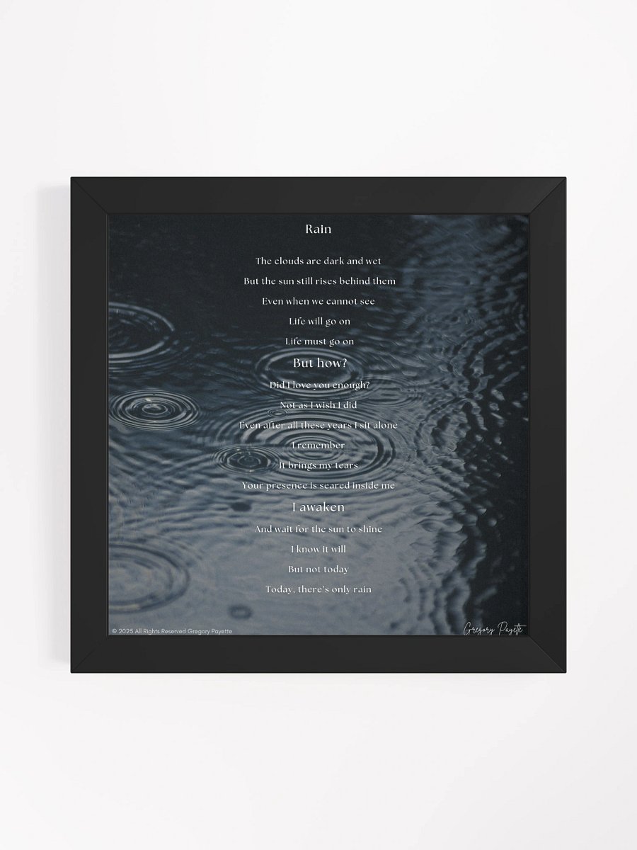 Rain - a Poem by Gregory Payette product image (4)