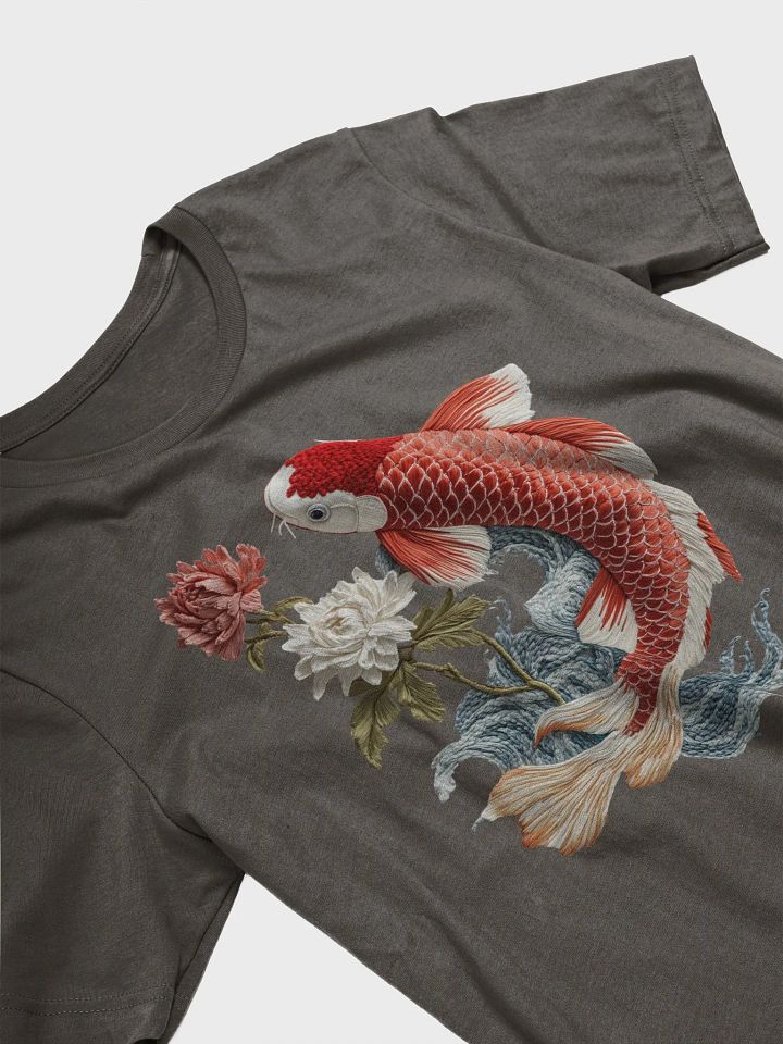Embroidered-ish Printed Koi T-Shirt product image (2)