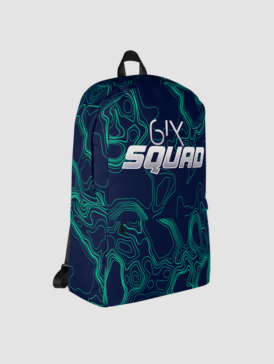 6ix Squad Backpack - Navy & Mint Topography product image (2)