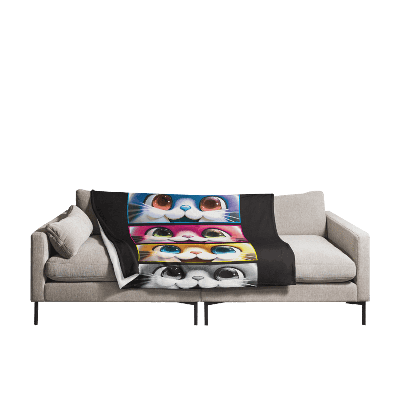 SparkleCat Eyes Throw Blanket product image (2)