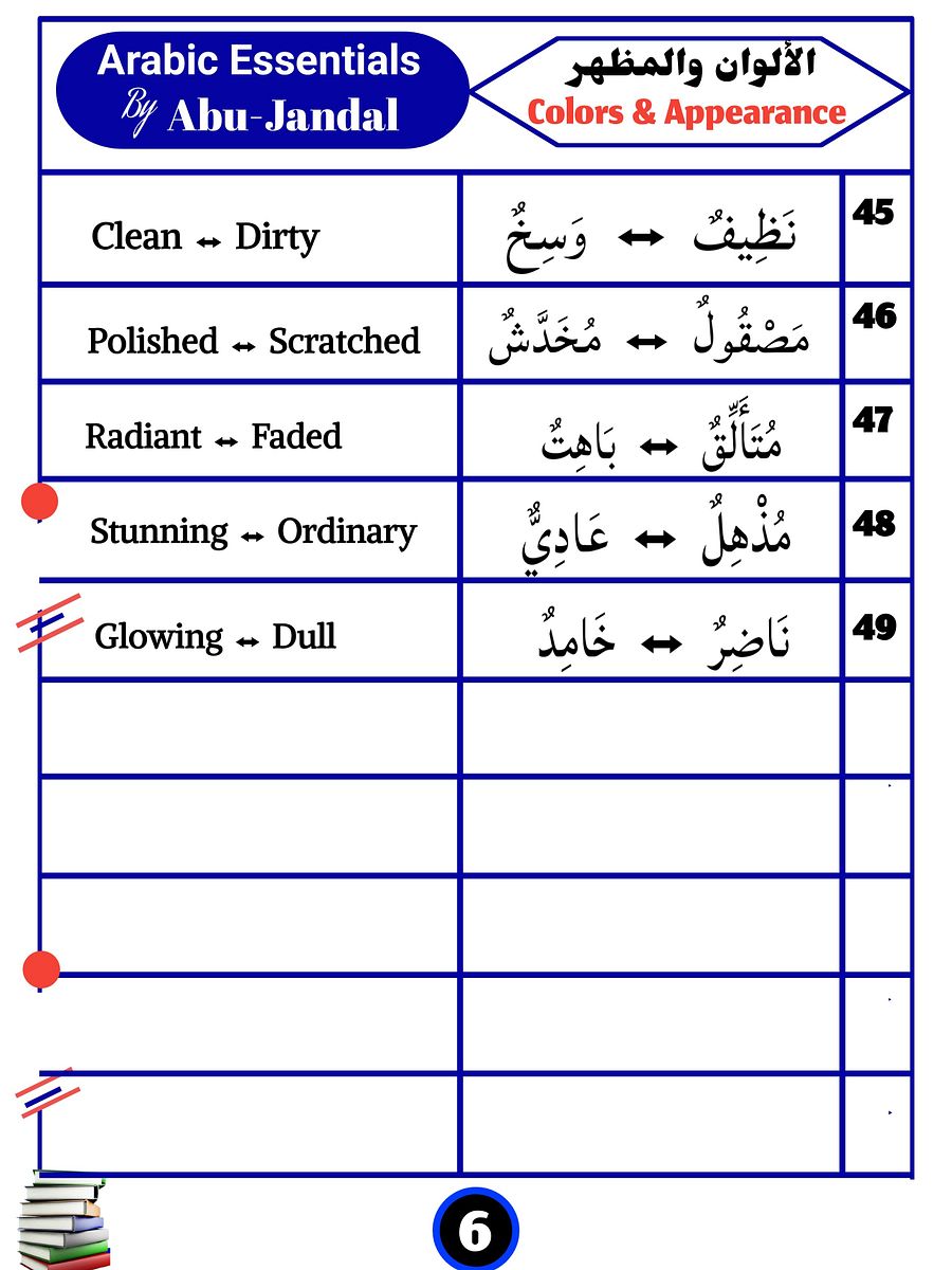 250 Arabic Words and Opposites product image (3)