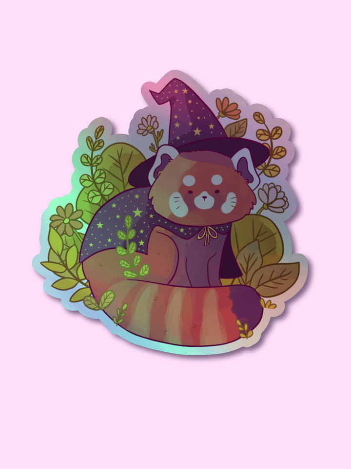 Enchanted Red Panda Holographic Sticker Sheet product image (1)