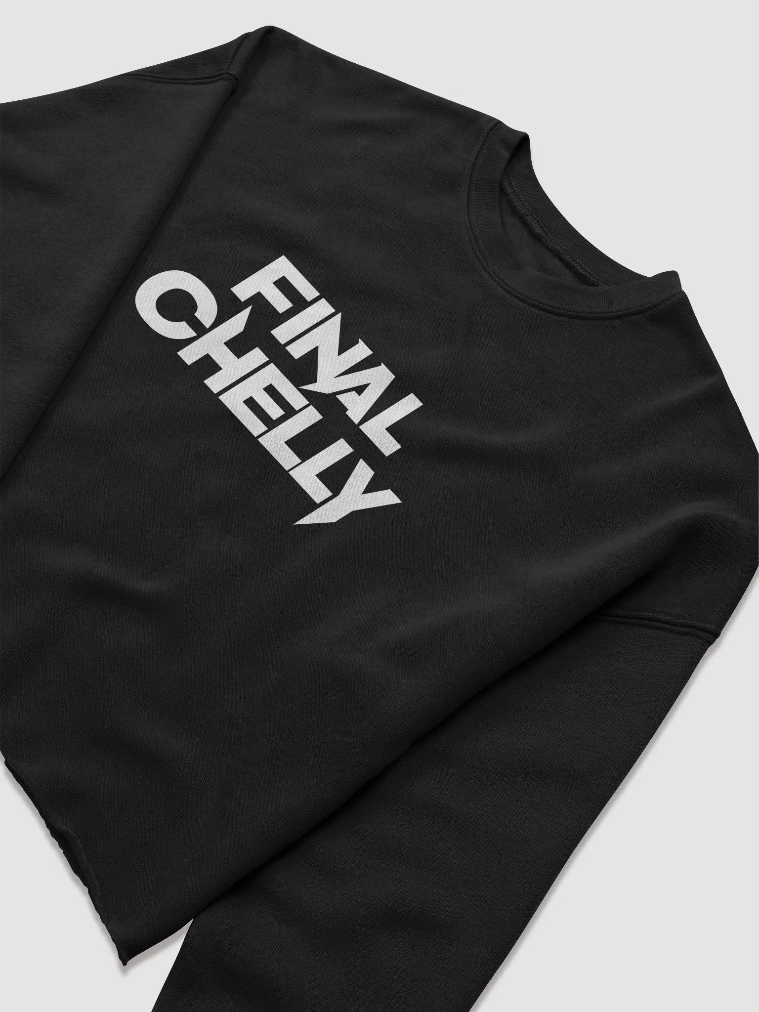 Final Chelly Logo Womens Fleece Crop Top Printed Sweatshirt product image (3)