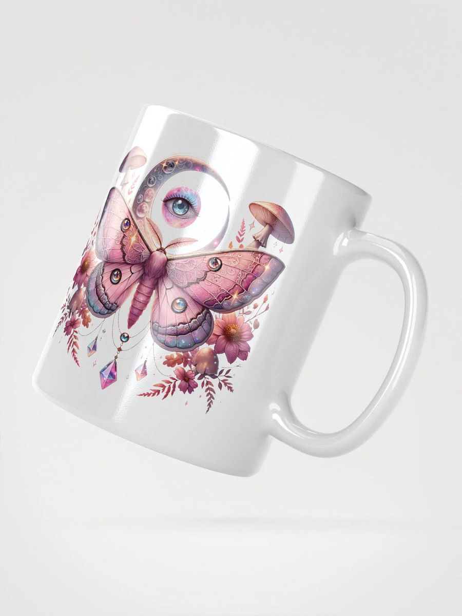 Pink Lunar Moths and Flowers Mug product image (6)