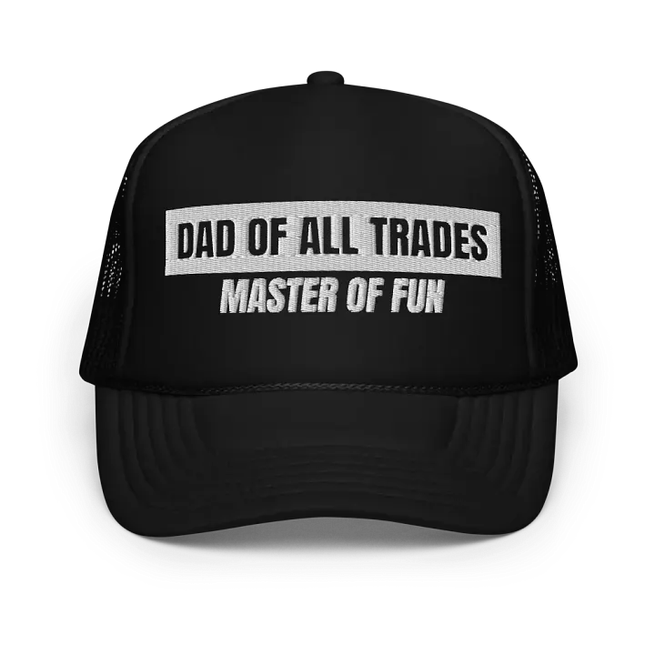 DAD OF ALL TRADES (white on black) product image (1)