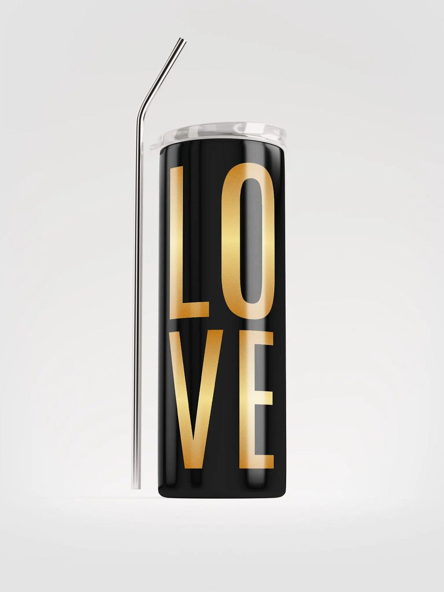 Golden LOVE Stainless Steel Tumbler: Radiate Love this Valentine's Day product image (1)