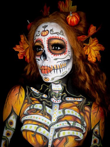 DAY 1 🎃💀 Pumpkin Patch Sugar Skull 
#31daysofmehronhalloween 

ITS OFFICIALLY OCTOBER!! The smell of fall, the crisp air, and...