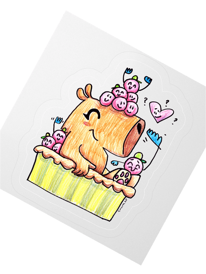 Capy-berry Pie Sticker product image (2)