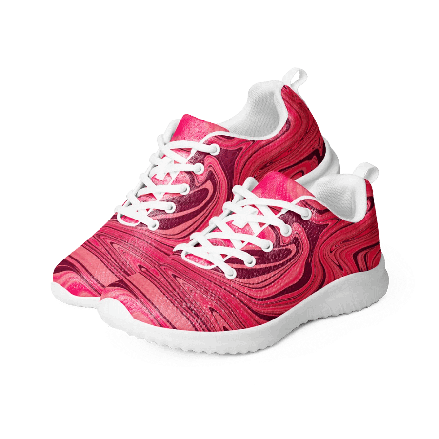 Women's Athletic Shoes - Shades of Magenta Pink Digital Fluid Art product image (1)