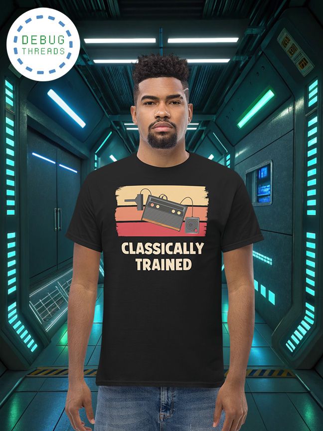 "Classically Trained," Classic Console Funny Gamer T-Shirt product image (1)