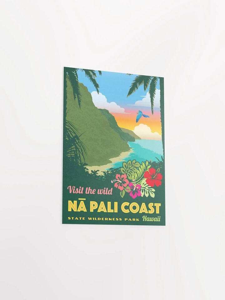 Vintage-Style Na Pali Coast Travel Poster product image (2)
