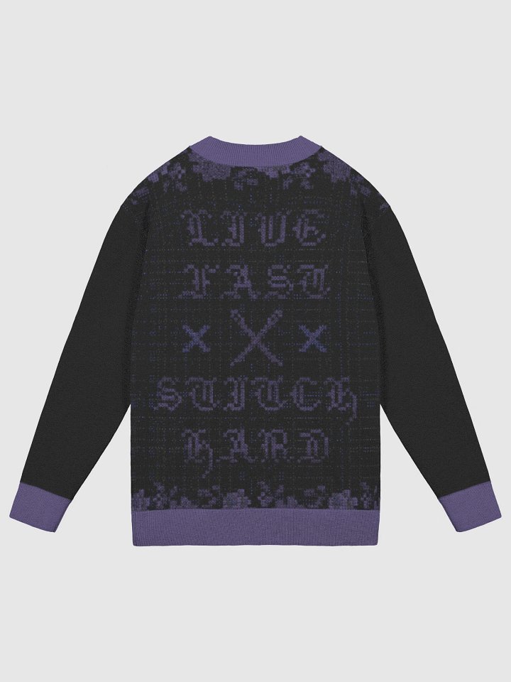 Live Fast Stitch Hard Back Knit Cardigan product image (10)