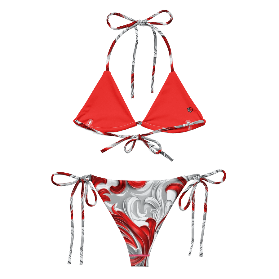 Ornate Red Swirl Bikini Set product image (3)