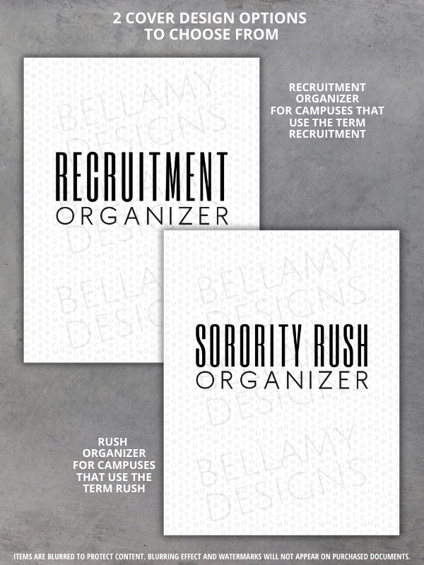 Sorority Recruitment Organizer, Sorority Rush Organizer, Rush Week Planner Checklist product image (8)