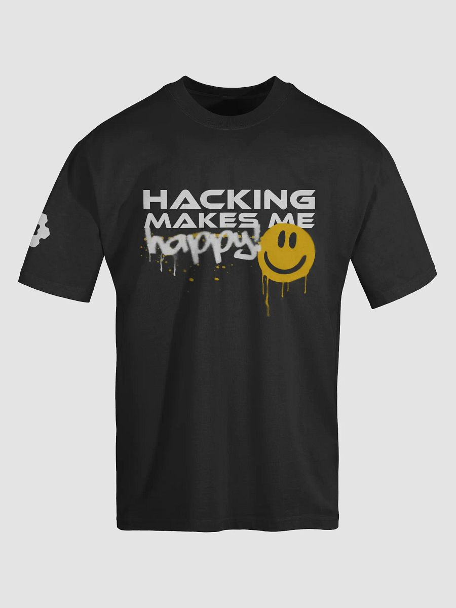 Hacking Makes Me Happy! T-Shirt (Yellow) product image (5)