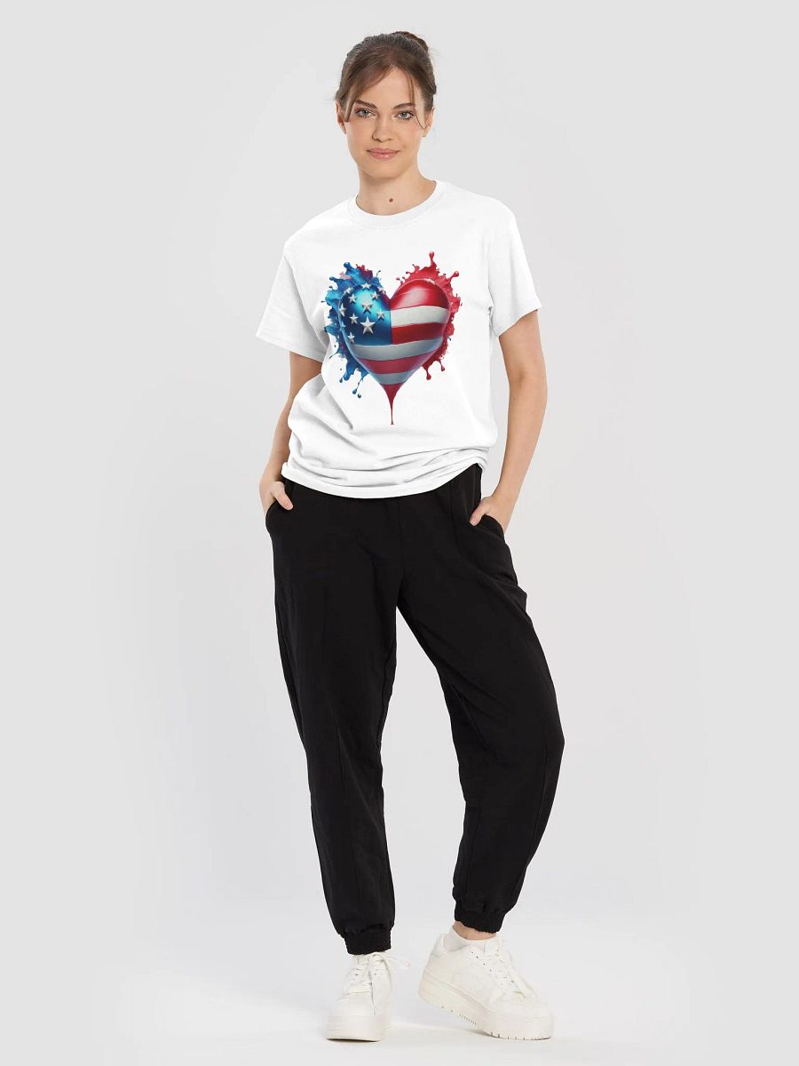 Stars & Stripes Heart Patriotic Tee product image (1)